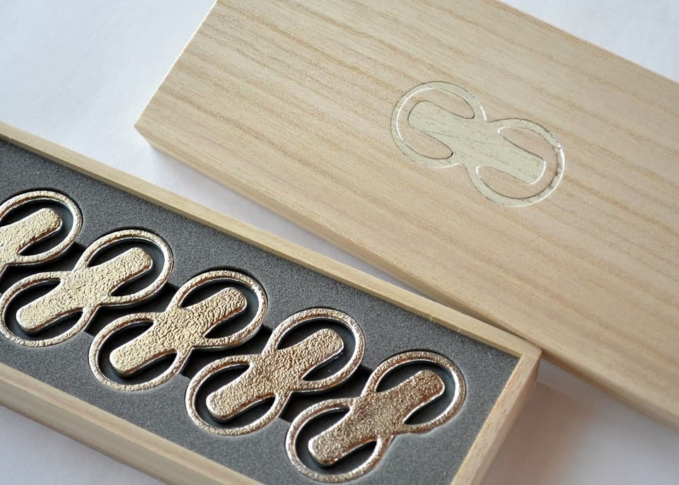 箸置き (8) 桐箱入5点セット <能作>