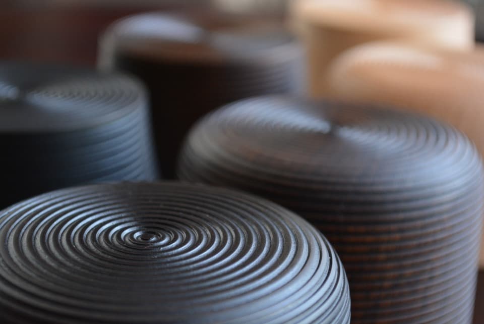 茶筒 KARMI 加飾挽き・千筋