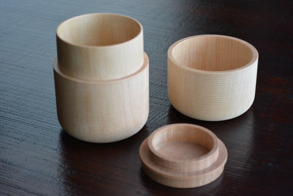 茶筒 KARMI【ソジ】<俵>パーツ詳細(本体・中蓋・外蓋)