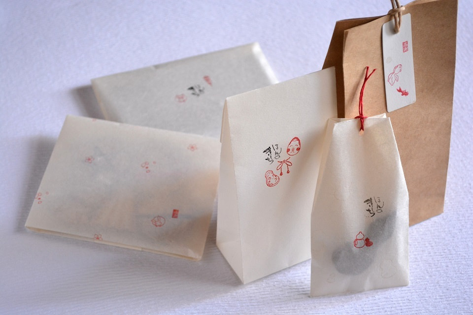 ラッピング 使用例 (遊楽の印) ＜工房 蓮＞ ｜ 暮らしのほとり舎