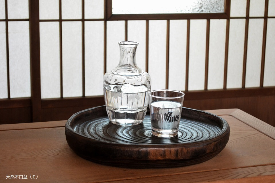 天然木口盆 × グラス ＜岩本清商店＞｜暮らしのほとり舎