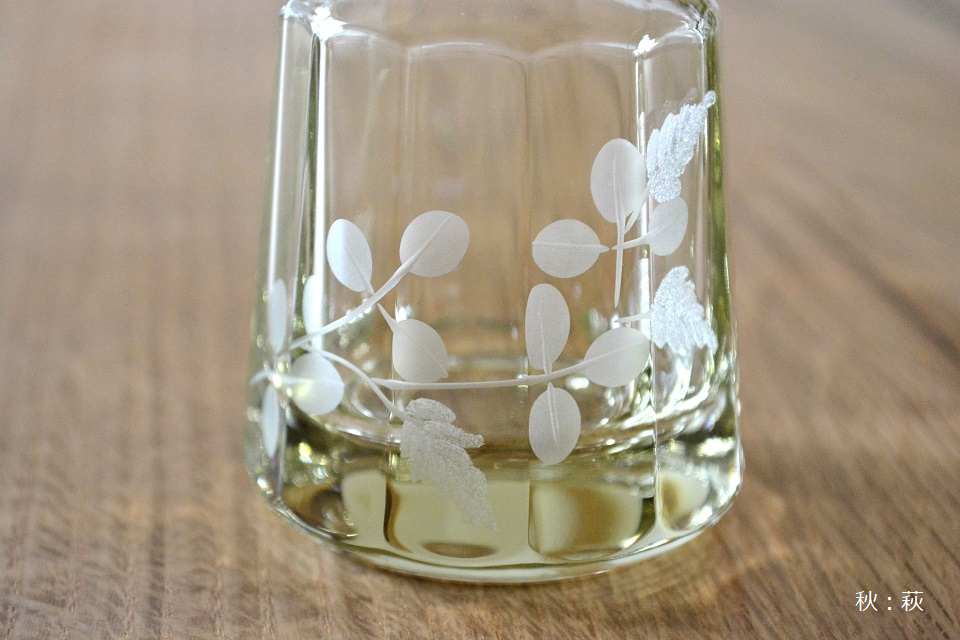 江戸花切子 しょうゆ差し (萩) <廣田硝子> | 暮らしのほとり舎