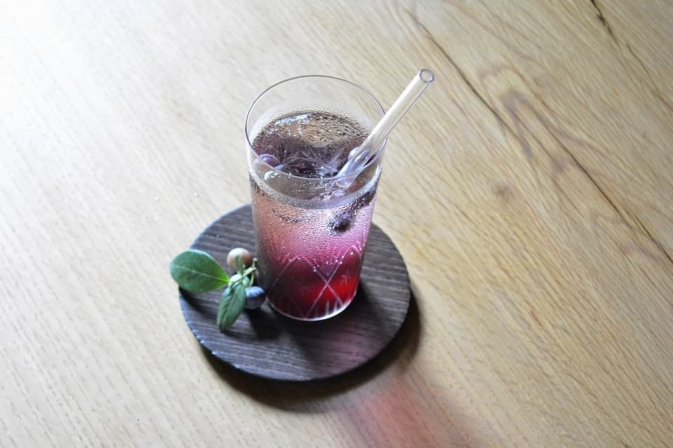 東京復刻ガラス・BRUNCH (稲束) 10オンス × 丸トレー ＜廣田硝子 × 岩本清商店＞ ｜ 暮らしのほとり舎