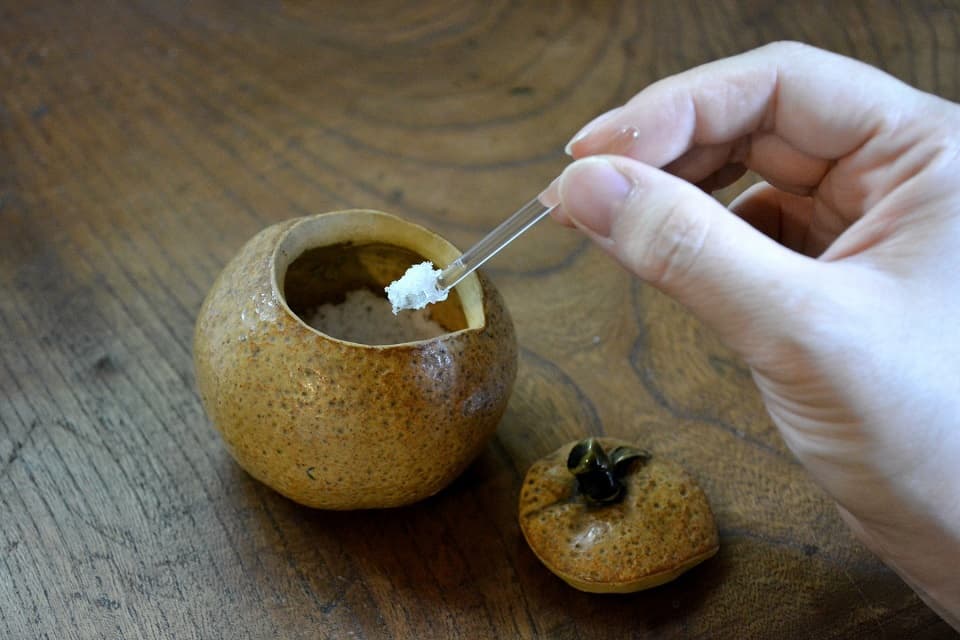 ミニスプーン × 塩壺 ＜廣田硝子＞ ｜ 暮らしのほとり舎