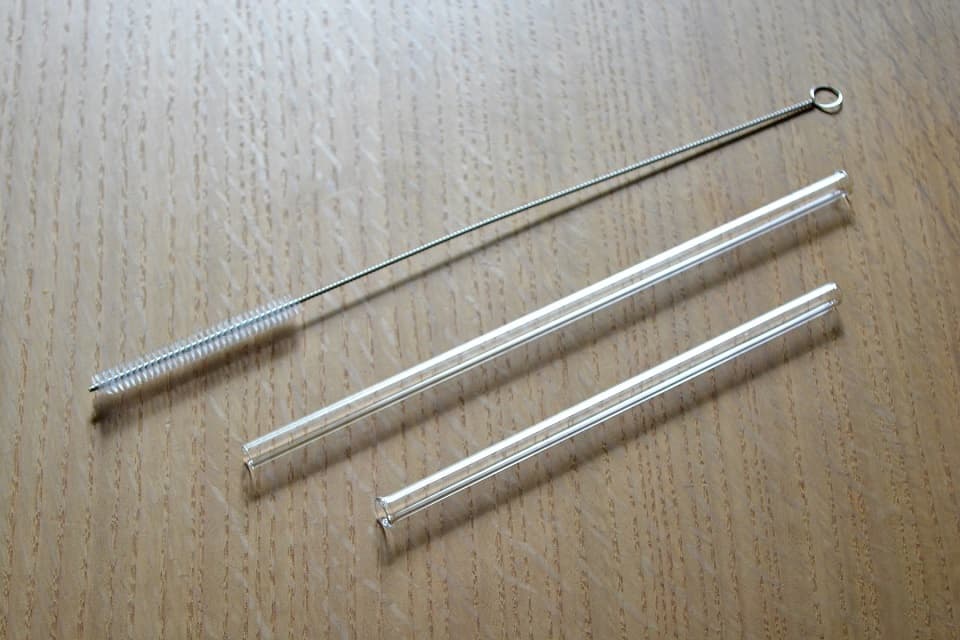 ガラスストロー (15cm・20cm) ＆ ストロー用ブラシ ＜廣田硝子＞ ｜ 暮らしのほとり舎