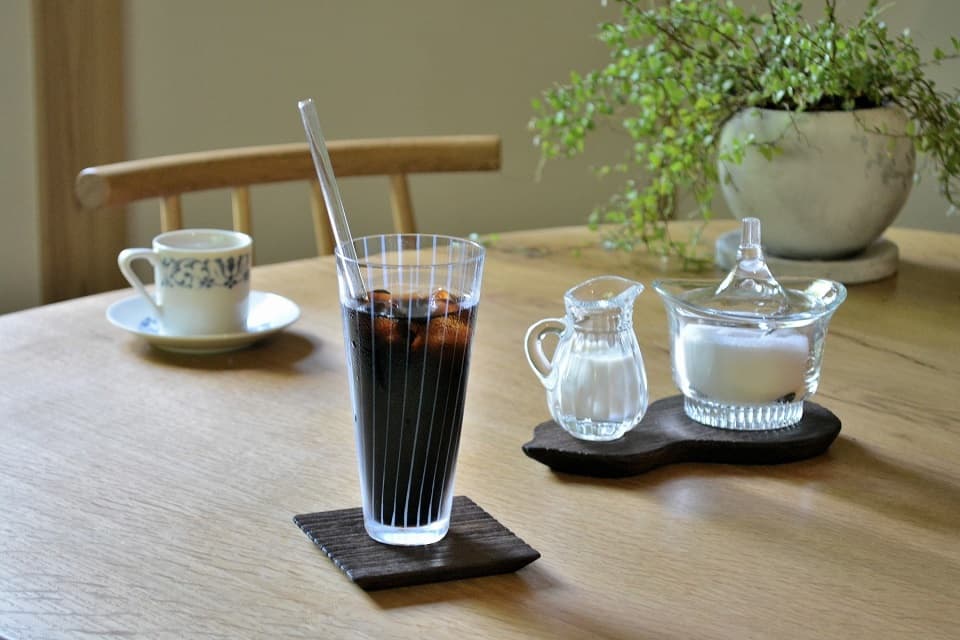 大正浪漫硝子 十草 8オンスタンブラー × ガラスストロー 20cm <廣田硝子> | 暮らしのほとり舎