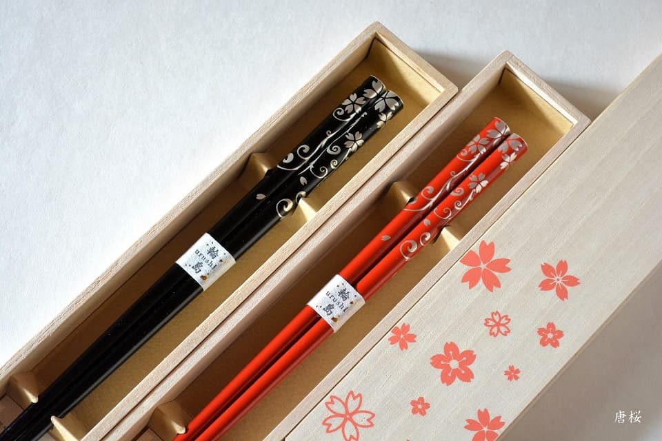 輪島うるし箸 雪月風花 (唐桜) ＜橋本幸作漆器店＞ ｜ 暮らしのほとり舎