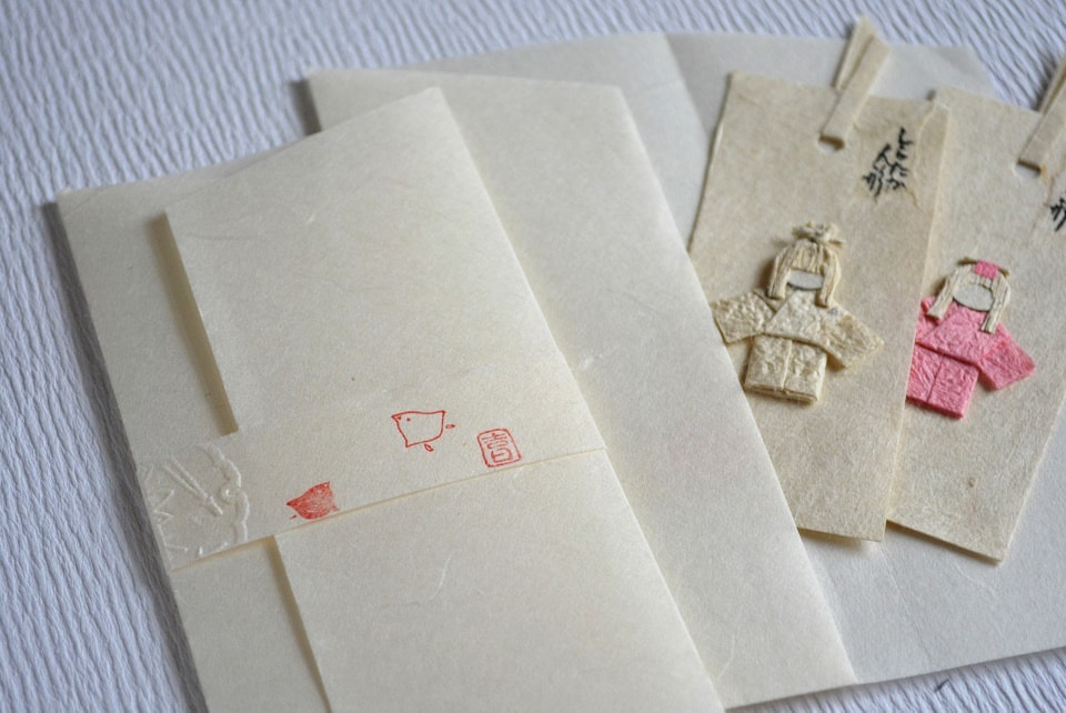 千鳥 (赤) × 千鳥 (白) × 帯 (遊楽の印) ＜工房 蓮＞ ｜ 暮らしのほとり舎