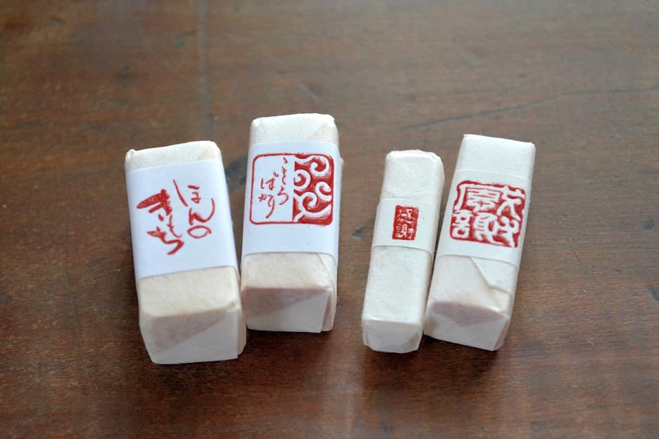 ほんのきもち・心ばかり・感謝(短冊)・感謝(白文) 遊楽の印 <工房 蓮> | 暮らしのほとり舎