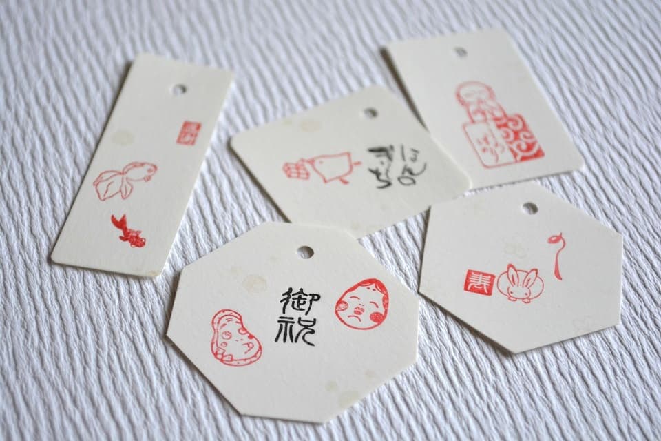 ほんのきもち × 感謝 (短冊) × タグ (遊楽の印) ＜工房 蓮＞ ｜ 暮らしのほとり舎