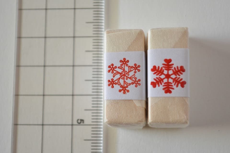 遊楽の印「雪」「雪 (ハート)」 印影・サイズ・寸法 ＜工房 蓮＞ ｜ 暮らしのほとり舎