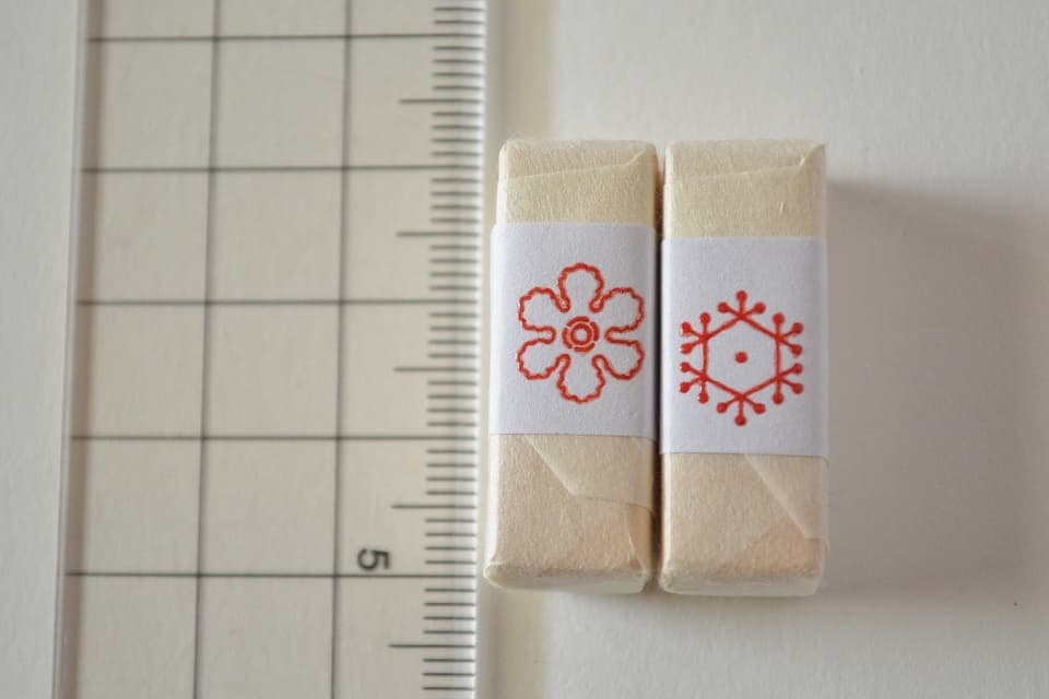 遊楽の印「雪形釜敷」「氷柱雪 (つららゆき)」 印影・サイズ・寸法 ＜工房 蓮＞ ｜ 暮らしのほとり舎