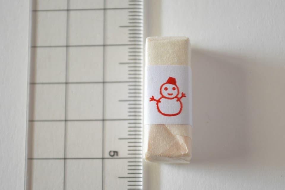遊楽の印「雪だるま」 印影・サイズ・寸法 ＜工房 蓮＞ ｜ 暮らしのほとり舎