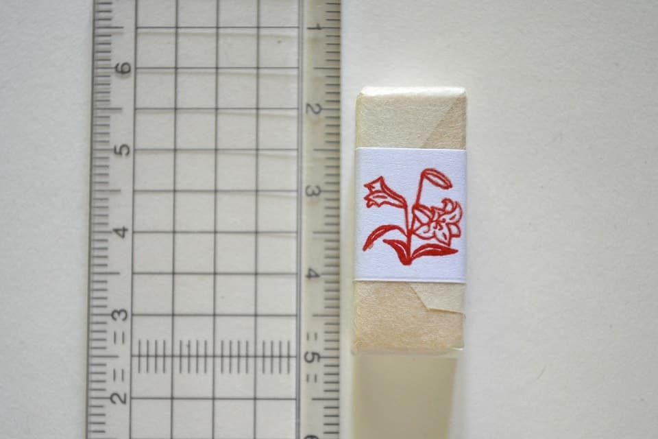 遊楽の印「ゆりの花」 印影・サイズ・寸法 ＜工房 蓮＞｜暮らしのほとり舎