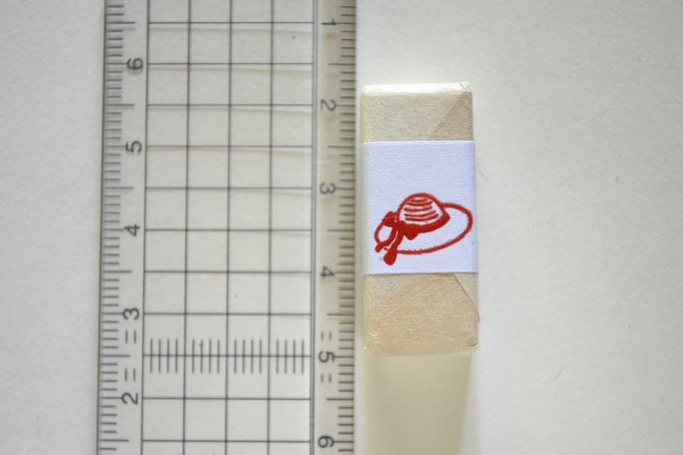 遊楽の印「麦わら帽子」 印影・サイズ・寸法 ＜工房 蓮＞｜暮らしのほとり舎