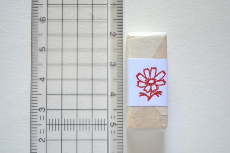 遊楽の印「秋桜 (こすもす)」 印影・サイズ・寸法 ＜工房 蓮＞｜暮らしのほとり舎