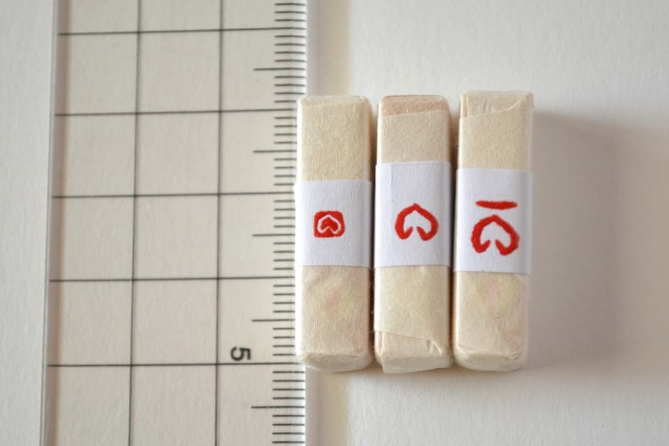 遊楽の印「ちび心」「心 (祈り)」「心 (いっしん)」 印影・サイズ・寸法 ＜工房 蓮＞ ｜ 暮らしのほとり舎