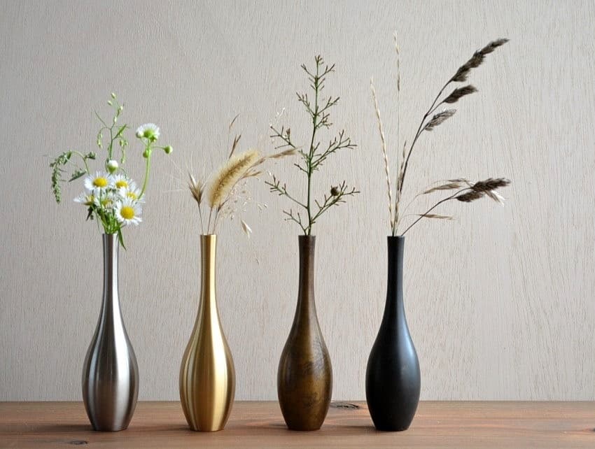 美しい真鍮製の花器・曽呂利(そろり)ミニ<能作>