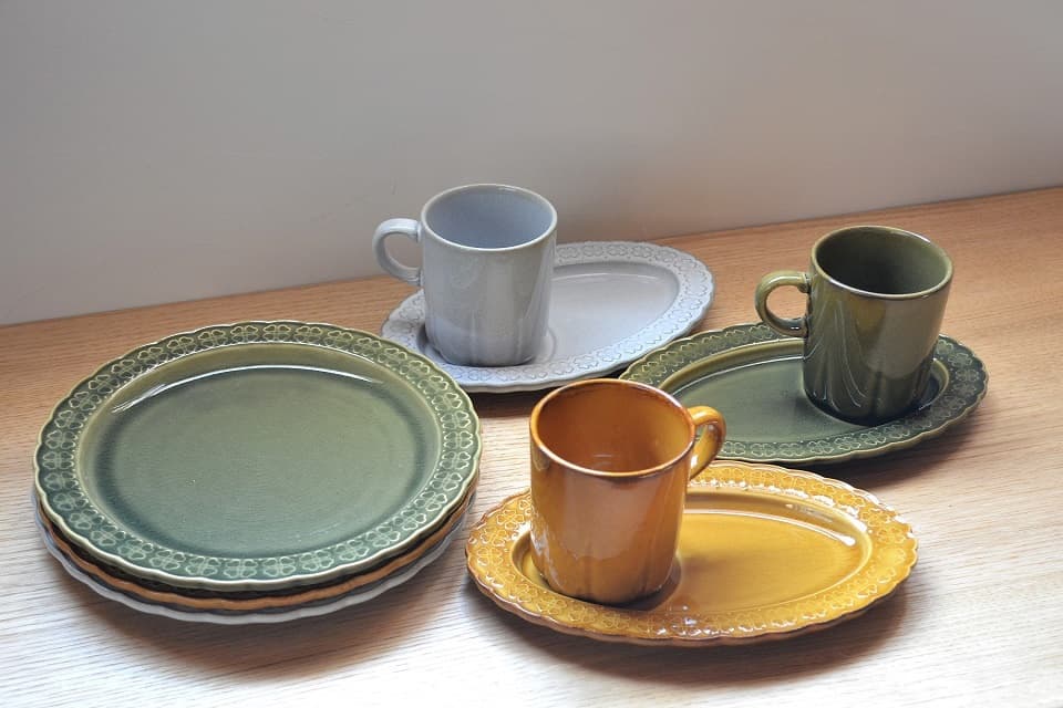 白詰草シリーズ(ティーカップ・オーバルソーサー・プレート)<4th-market>