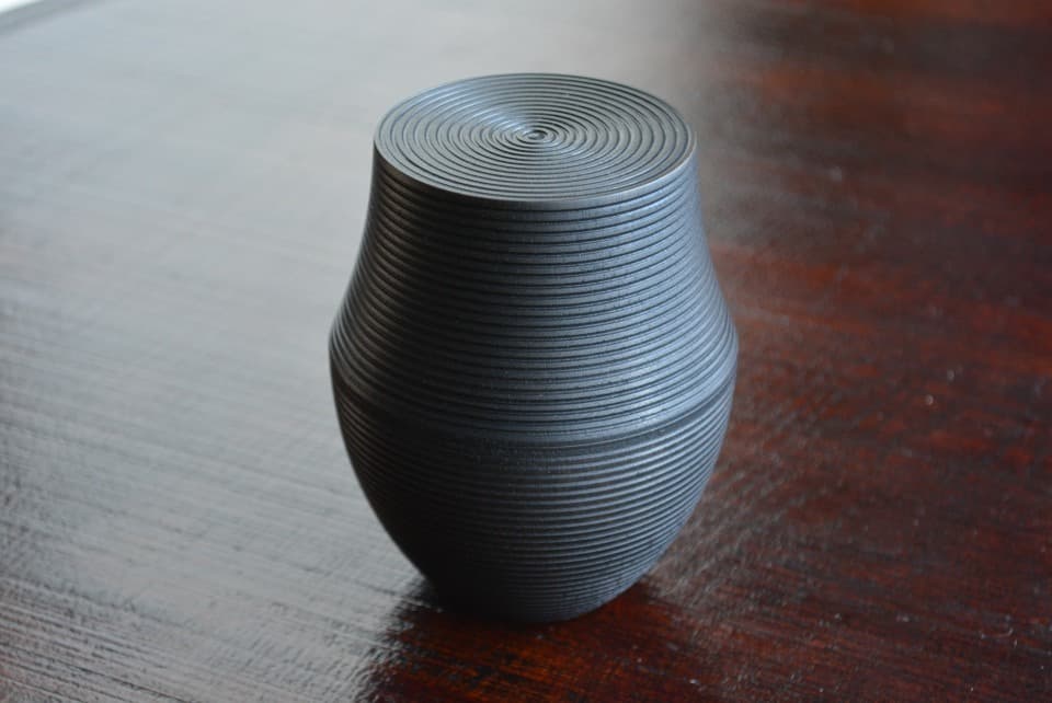 茶筒 KARMI【スミ】＜釜＞