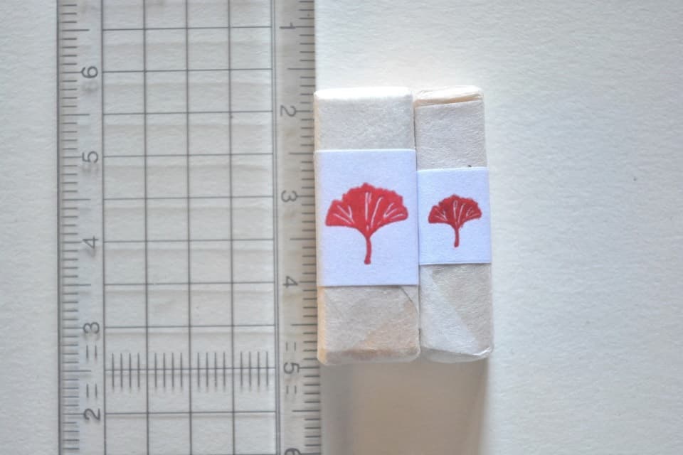 遊楽の印「銀杏 (大・小)」 印影・サイズ・寸法＜工房 蓮＞