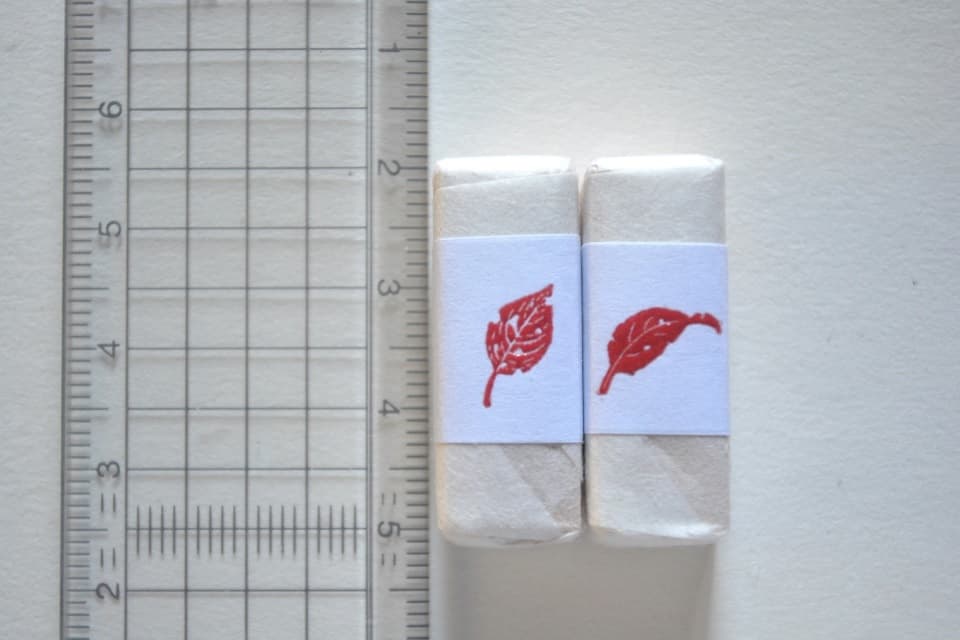 遊楽の印「枯葉」 印影・サイズ・寸法＜工房 蓮＞
