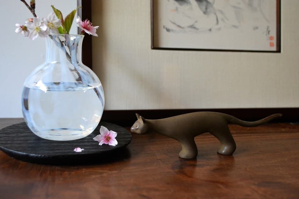 茶味(Chammy)小×大正浪漫硝子・一輪挿し<鈴木盛久工房×廣田硝子>