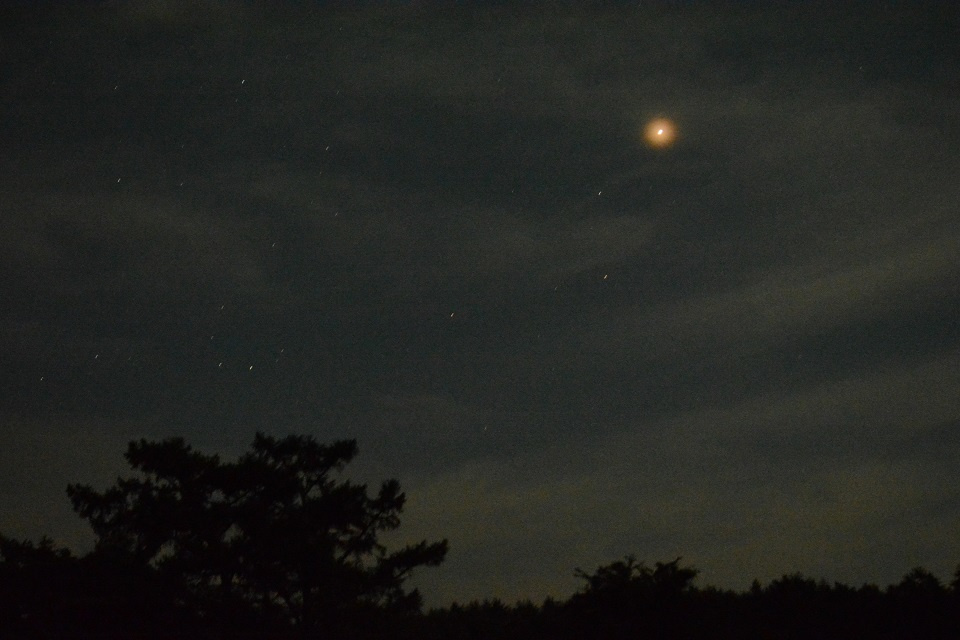 南の夜空に赤く輝く火星 (2018.07.22) | 暮らしのほとり舎