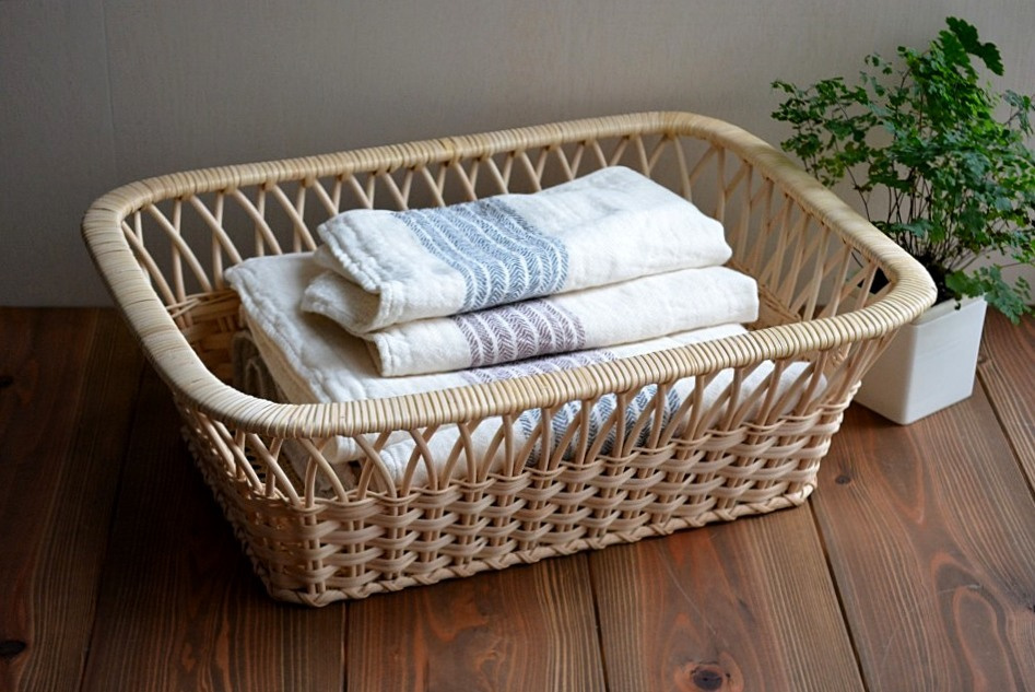 【商品レビュー】籐バスケット (角型) <ツルヤ商店> | 暮らしのほとり舎