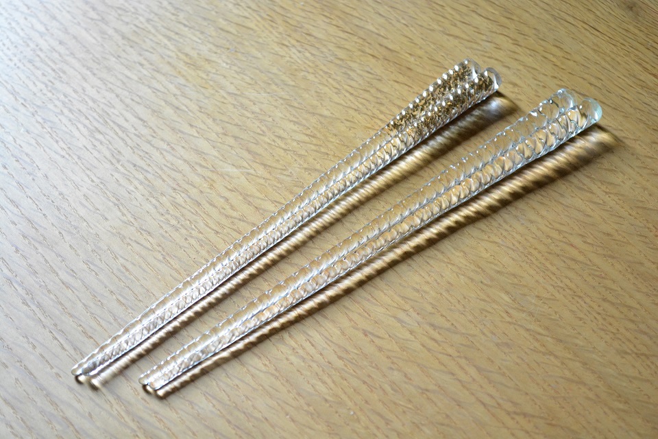 がらすの箸（透明・金彩）の商品詳細へ